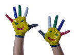 Fototapeta  - Colorful child's hands