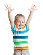 © Oksana Kuzmina - child boy with hands up isolated on white background