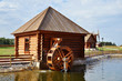 working water mill in russian village