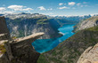 canvas print picture - Trolltunga, Troll's tongue rock, Norway