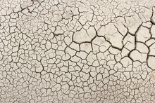 Crack Soil On Dry Season, Global Worming Effect.