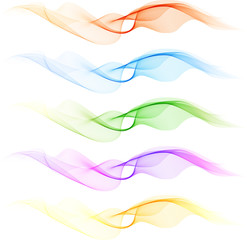 Wall Mural - Set of colorful blend wave