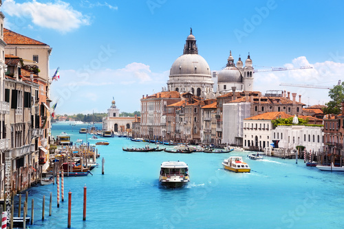 Fotoboard na płycie Kanał grande i bazylika santa maria della salute, wenecja, włochy