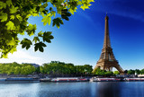 Fototapeta Boho - Seine in Paris with Eiffel tower