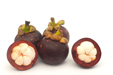 Poster - Mangosteen on white paper