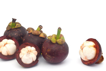 Poster - Mangosteen on white paper