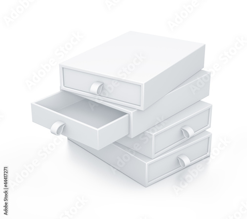Group Of White Drawer Boxes Buy This Stock Illustration And