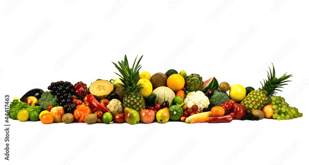 Obraz na płótnie Owoce z warzywami w salonie