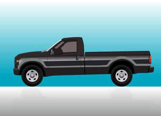 Wall Mural - Pick-up truck black