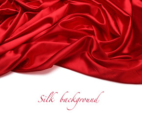 red silk fabric background