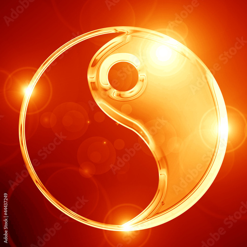 Board z aluminiowym obramowaniem Znak yin yang
