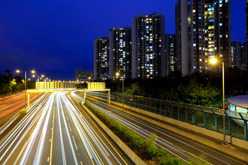 modern city at night