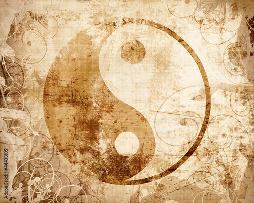 Board z aluminiowym obramowaniem Znak yin yang