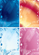 abstract music backgrounds - set of vector frames