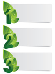 Wall Mural - vector numbered banners