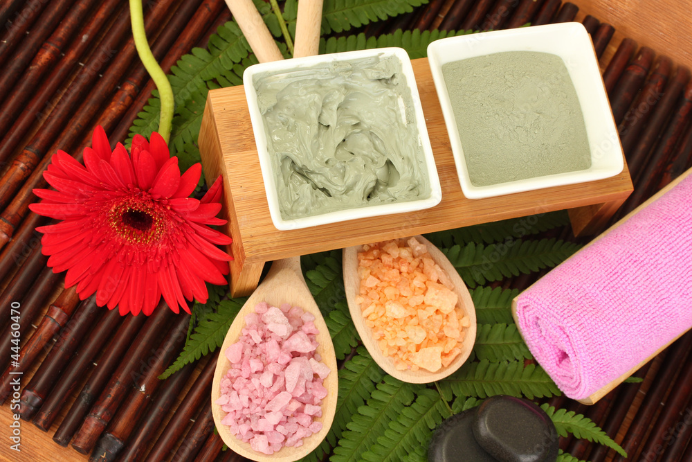 cosmetic clay for spa treatments close-up