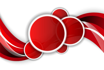 Wall Mural - Bright wavy background with circles