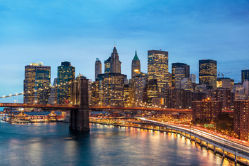 Fototapete - New York Manhattan Pont de Brooklyn