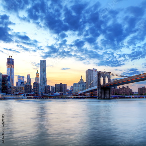Naklejka samoprzylepna Hudson river et manhattan, new york.