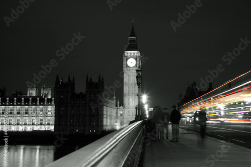 Plakat na papierze fotorealistycznym Pałac Westminster w nocy