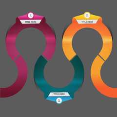 Aufkleber - Abstract vector scheme background with three positions