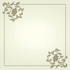 Wall Mural - Vintage background frame vector