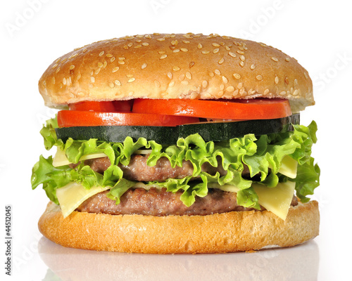 Naklejka samoprzylepna Podwójny burger.