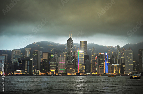 Tapeta ścienna Hongkong o zmierzchu