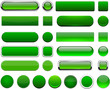 Green high-detailed modern web buttons.