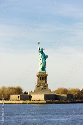 Plakat na papierze fotorealistycznym Liberty Island i Statua Wolności, Nowy Jork, USA