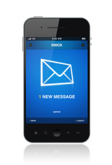 Aufkleber - New message on mobile phone