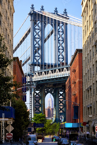 Naklejka na szafę Manhattan Bridge and Empire State Building, New York