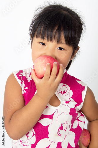 Photographie  little girl eat
