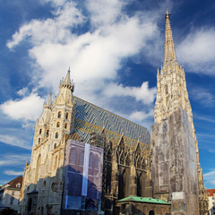 Fototapete - St. Stephan cathedral in Vienna, Austria