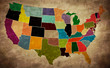 Multicolor Grunge USA Map