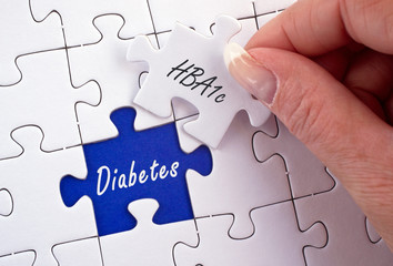 Wall Mural - Diabetes und HBA1c