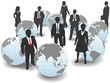 Business people world global workforce team