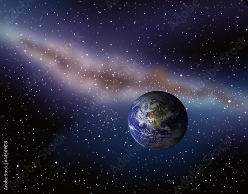 Naklejka samoprzylepna Ziemia i Galaxy