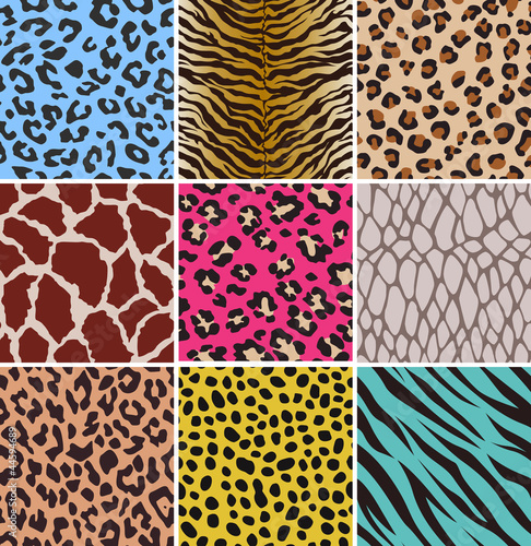 Naklejka dekoracyjna animal seamless skin pattern fabric