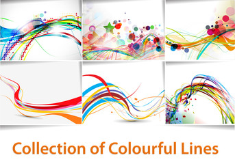 Canvas Print - collection of colourful Lines