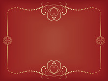 Red Floral Vector Background For Day Of Valentine