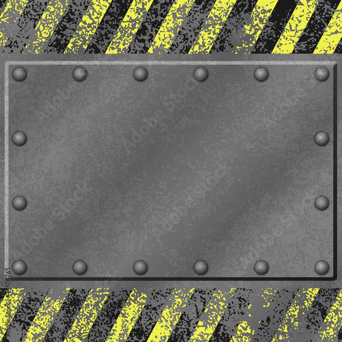 Board z aluminiowym obramowaniem Tło grunge metalu z nitami