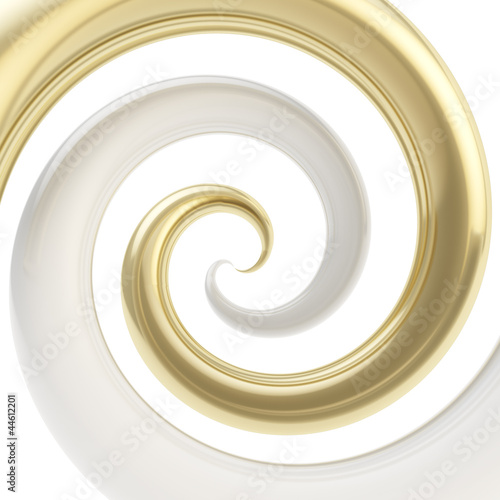 Twirled curve tube vortex as abstract background
