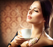 © Subbotina Anna - Beautiful Woman With Cup of Coffee or Tea