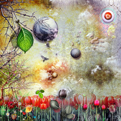 Poster - Fairy field of poppies