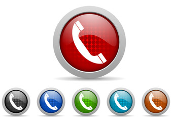 Poster - phone icons set