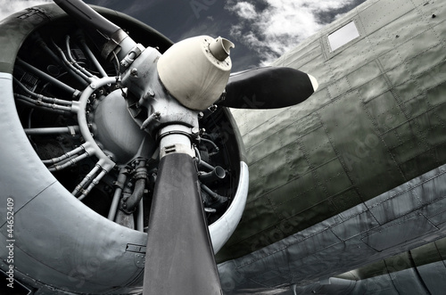 Naklejka na szybę Old aircraft close up