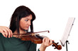 beautiful girl play violin