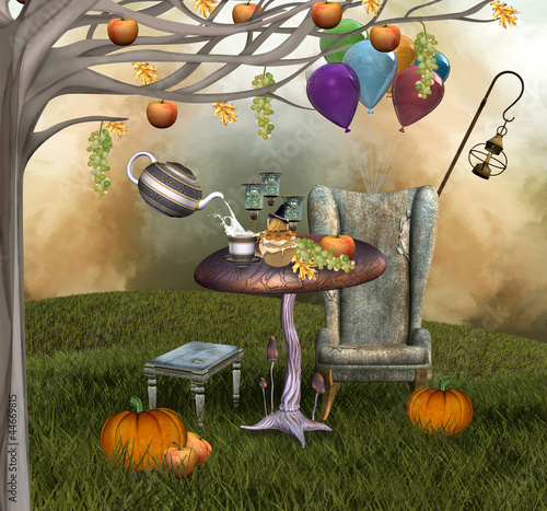 Obraz w ramie Autumnal banquet