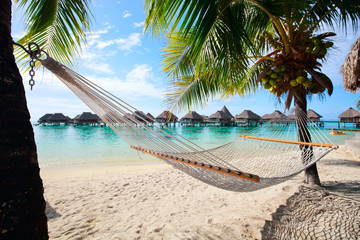 Canvas Print - Perfect beach on Moorea